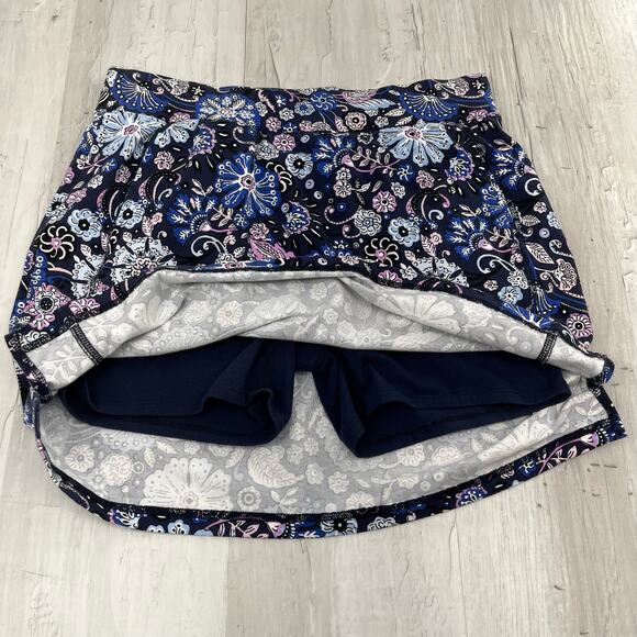 Talbots Everyday Yoga Floral Mid Rise Elastic Waist Above Knee Stretchy Skort - Picture 3 of 10